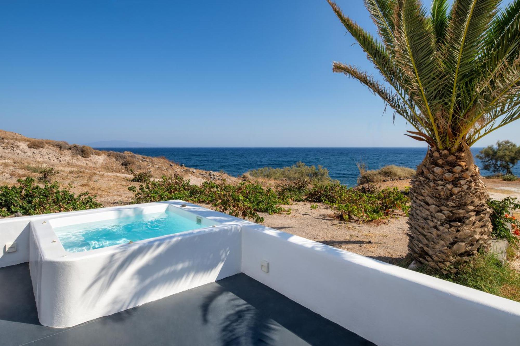 Peaceful Seafront Retreat In Santorini -Sonus Mare Beach Houses Vourvoulos Экстерьер фото